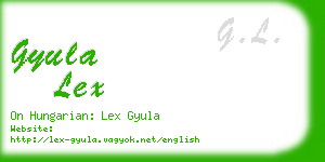 gyula lex business card